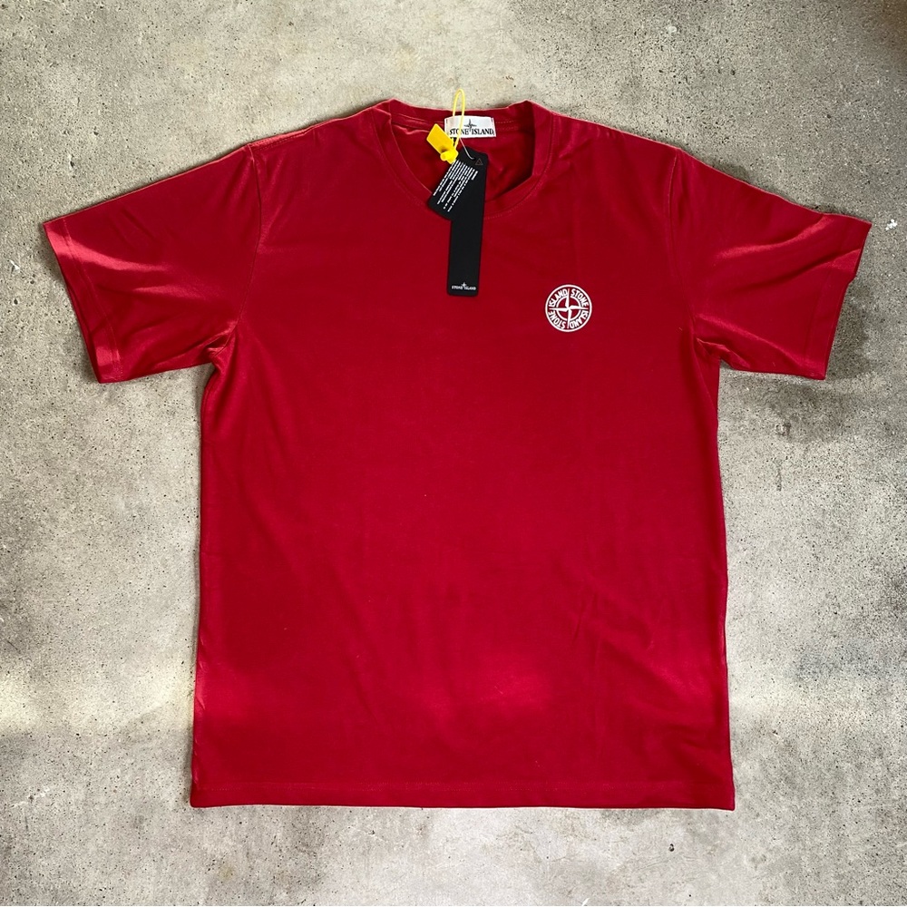 Stone Island red semicircle 6415 t shirt